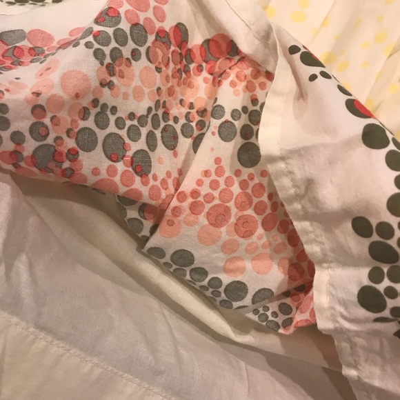 J.Jill 16 Cotton Skirt Cream w/ Multi Color Dots - Picture 7 of 7